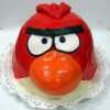 Angry birds torta, Piros fejű mérges madár torta, formatorta Mese + Film